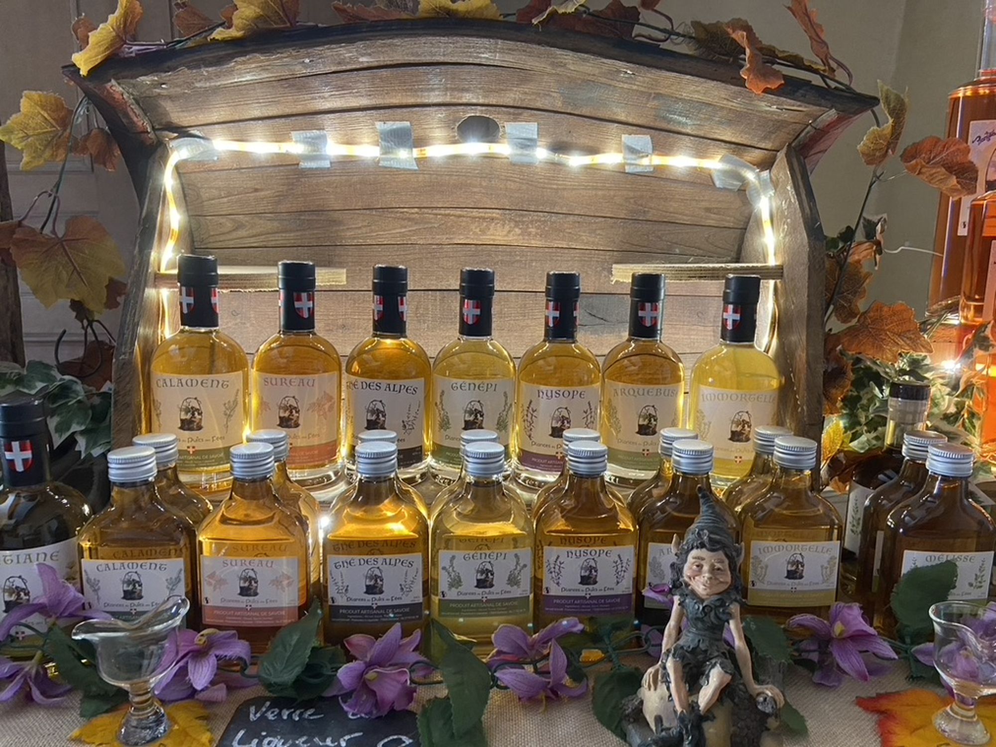 Stand de liqueurs éclairé